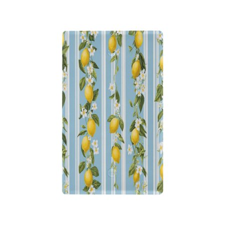 IAUYY Retardant PC Material Unused Outlet Cover Switch Plate Covers Easy DIY Installation with Screws Light Switch Cover Plate Lemon-themed Vertical Stripes