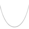 thumbnail image 1 of 14k White Gold 24 Inch .6mm Octagonal Snake Chain Necklace Pendant Charm, 1 of 9
