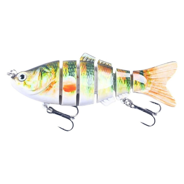 Hearth & Gear Hameçon 3D Forme de Poisson Réaliste Fournitures de Pêche pour Lac Rivière pour Amateurs de Pêche Débutants Épluchures Confites pour Luge Poisson-Chat Entier Sk8 Gréements Pêcheur de Poche Gréements en Eau Salée Éperlans