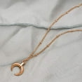 thumbnail image 2 of Stainless Steel Moon Crescent Half Circle Charm Statement Anniversary Colloar Necklace, 2 of 7