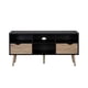 thumbnail image 2 of Mueble de TV Rack Top Living Centro de Entretenimiento Estilo Nórdico Negro y Café, 2 of 9