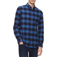 thumbnail image 1 of Calvin Klein - Camisa con botones de franela cepillada para hombre, azul, XXL Calvin Klein  Botones al frente, 1 of 1