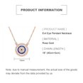 thumbnail image 2 of PAENENPH 14K Gold Women's Moissanite Evil Eye Necklace,Delicate Round Blue Crystal Hamsa Design Pendant Necklace,Trendy Fashion Jewelry Gift, 2 of 5