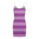 thumbnail image 5 of Vestido sexy con hombros descubiertos y estampado de rayas con cuello en V informal con cintura de tirantes de verano para mujer Pompotops ghjkhdj7117, 5 of 5