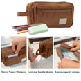 thumbnail image 5 of Large Capacity Multifunctional Pencil Case with Multiple Compartments, Waterproof Canvas Storage Bag for Organizing Stationery, Pens, Markers, and Accessories, 5 of 5