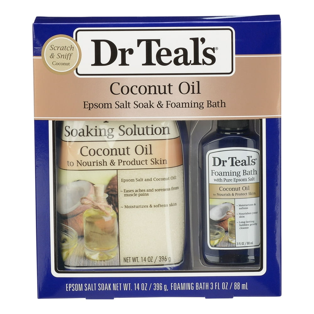 Dr Teal's Coconut Oil Pure Epsom Salt Soaking Solution & Foaming Bubble