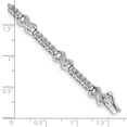 thumbnail image 3 of Auriga 14k White Gold Diamond Fancy Bracelet 7inch for Women, 3 of 5
