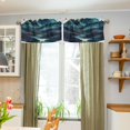 thumbnail image 3 of Yayeee Kitchen Valance Rod Pocket 54" x 18" Living Room Window Curtain, Blue Mountains, 3 of 6