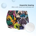 thumbnail image 2 of Pofeuu Colorful Pug Print Soft Cotton Girls Boyshort panties Toddler Underwear-X-Small, 2 of 5
