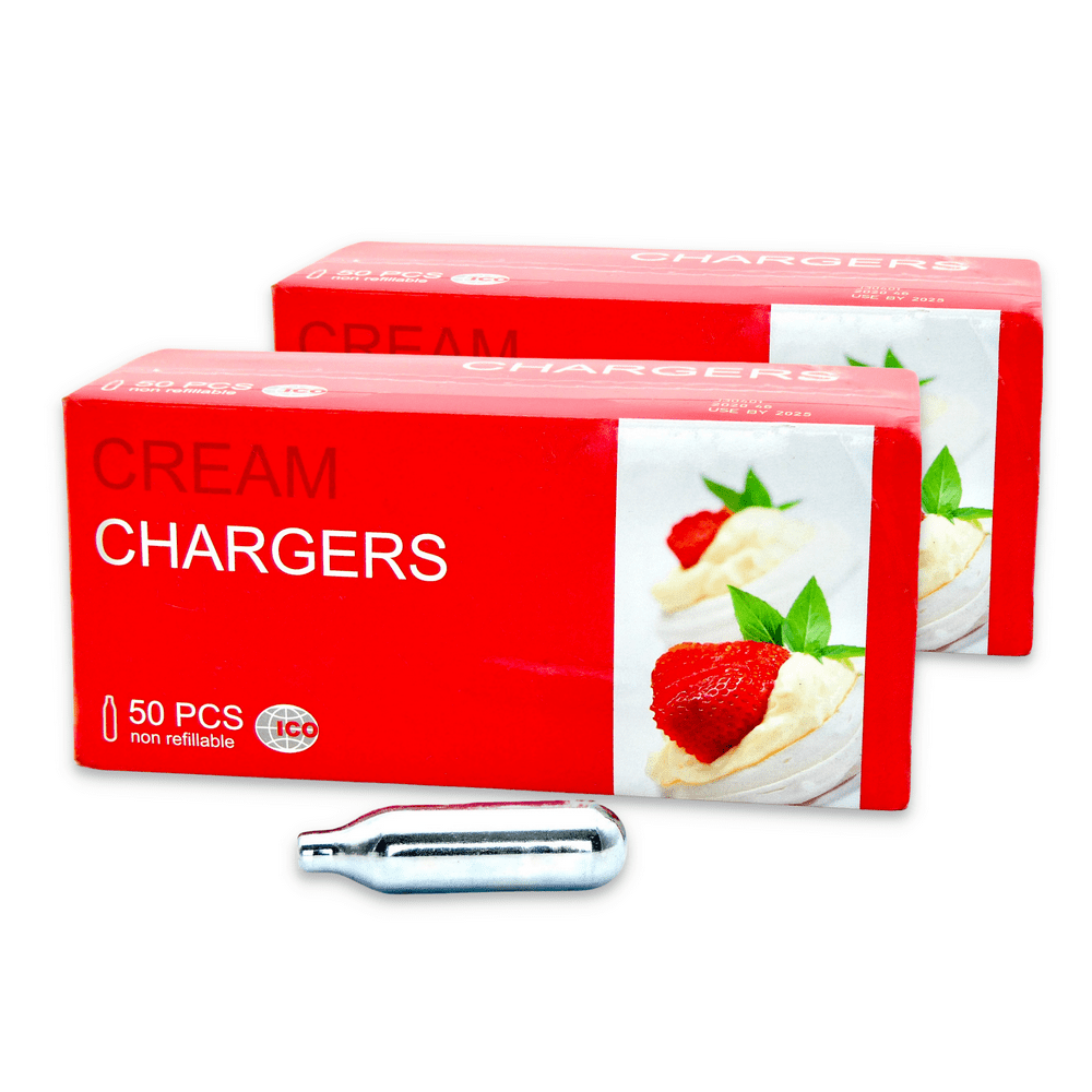 ICO 8g N20 Whipped Cream Chargers, 100 Count