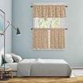 thumbnail image 5 of Brown Floral Kitchen Curtains Sets for Windows 36 Inch Length, Vintage Rustic Flowers Botanical Spring Rod Pocket Window Treatments Tier Curtains and Valances Set for Bedroom/Bathroom, 5 of 8