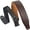 Dark Brown, variant on Levy's MRHGS 2 1/2 inch Wide Ergonomic RipChord Guitar Strap Aqua