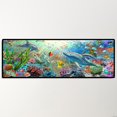 thumbnail image 3 of Lleno Diamantes Coloridos Delfines Oceánicos Series Diamantes Redondos Pinturas Diamantes Resina 90*30CM WX716, 3 of 9