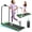 Green, variant on Foldable Treadmill for Small Spaces with Handle Bar & Incline, 2 in 1 Under Desk Walking Pad and Vibration Pad with Remote Control for Home Office