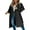 Black, variant on Women Long Sleeve Trench Coat Double Breasted Turndown Collar Long Coats Classic Autumn Spring Jacket Windproof Outwear