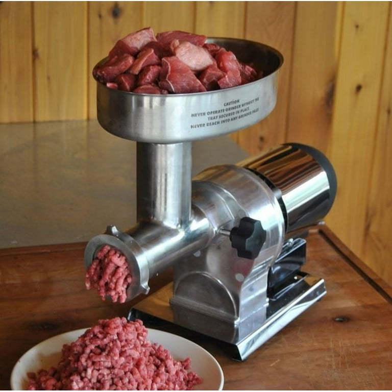 Weston Butcher Series Electric Meat Grinder & Sausage Stuffer, Commercial  Grade, 0.75 HP and 560 Watts, 9 lbs per minute, Stainless Steel (09-1201-W)