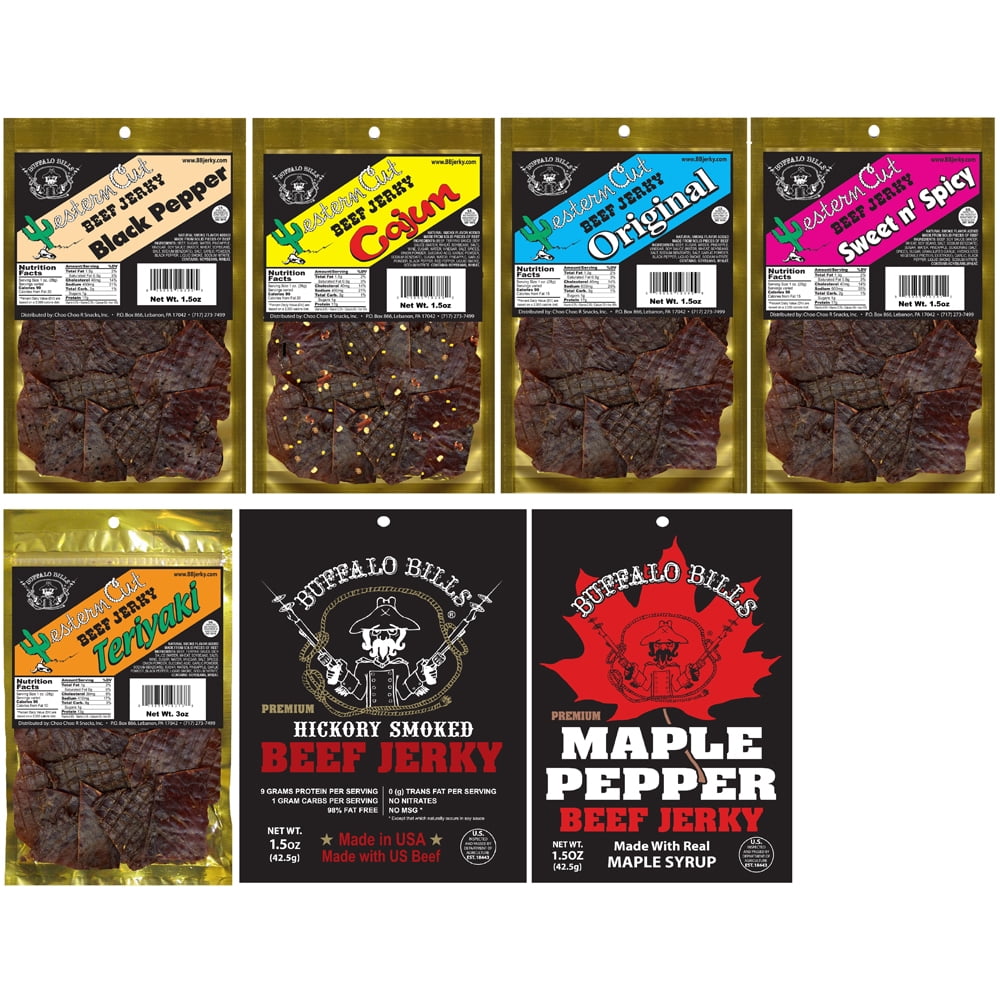 Buffalo Bills Assorted 16-Piece Beef Jerky Sampler Gift Tool Box