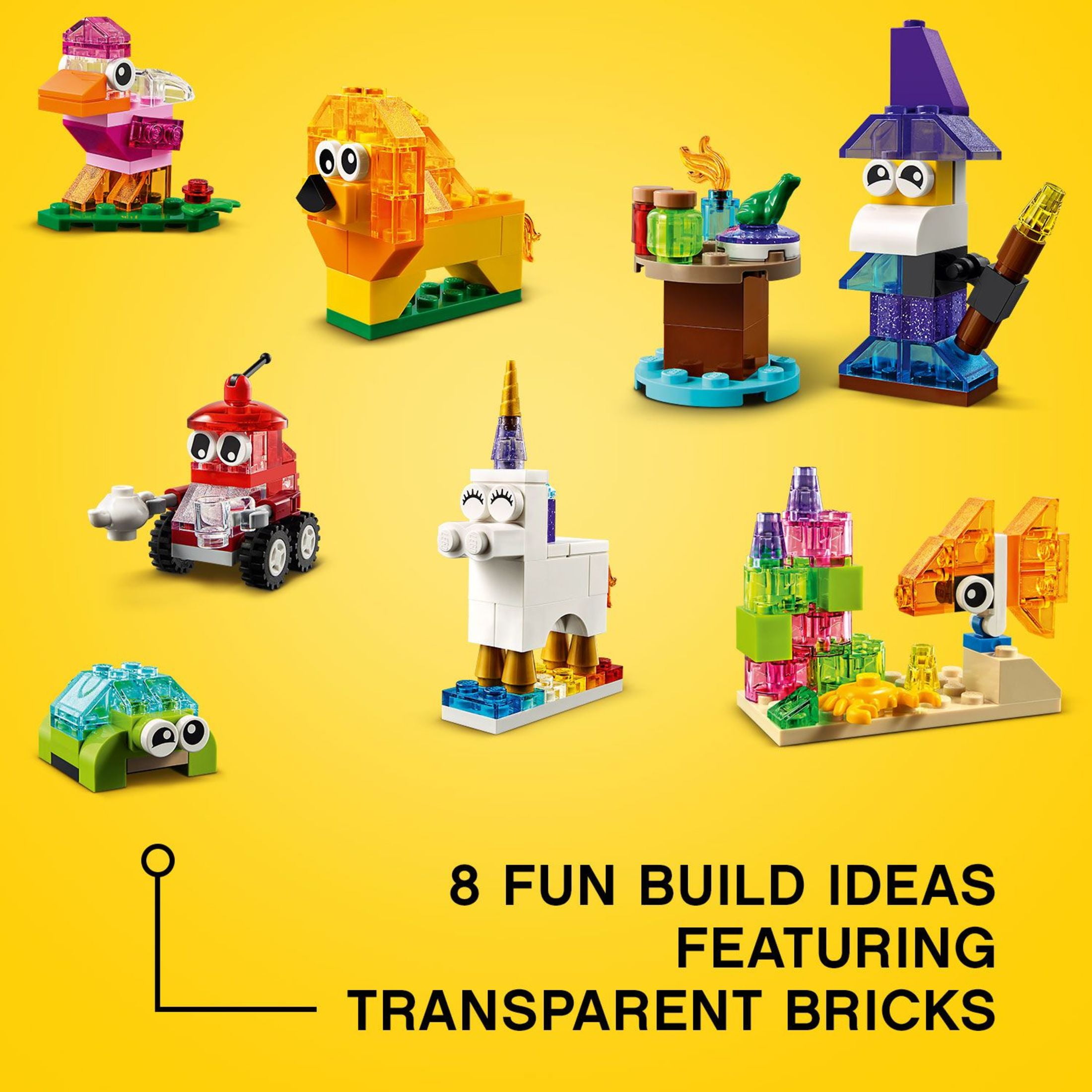 (3 pack) LEGO Classic Creative Transparent Bricks 11013