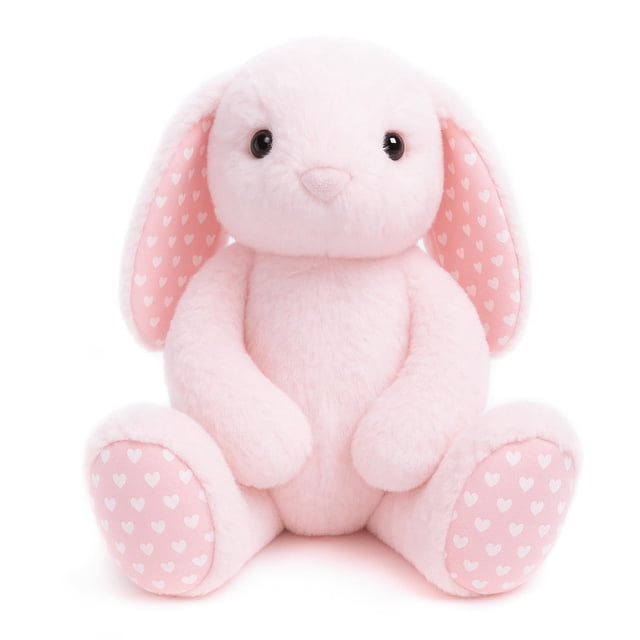 Peluche de peluche WEIGEDU, conejo rosa, 45 cm