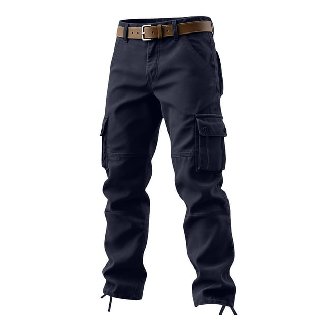Ceisia Men's Gift Solid Color Athletic Casual Joggers Adjustable Drawstring Waist Slim Fit Full Length Sports Pants