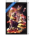 thumbnail image 3 of James Booker - Galaxy Laser Cats On Cheeseburgers Wall Poster, 14.725" x 22.375" Framed, 3 of 6