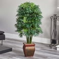 thumbnail image 2 of Nearly Natural Mini Bamboo Palm with Decorative Vase Arrangement - Green, 2 of 3