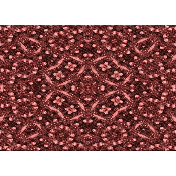 Ahgly Company Indoor Rectangle Patterned Grapefruit Red Area Rugs, 2' x 3'