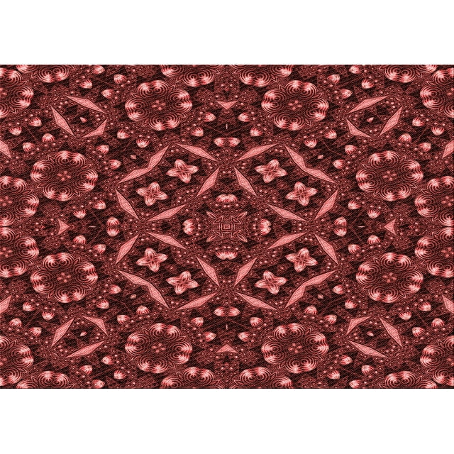 Ahgly Company Tapis Rectangulaire Lavable en Machine Rouge Pamplemousse Transitionnel, 4 Pieds x 6 Pieds