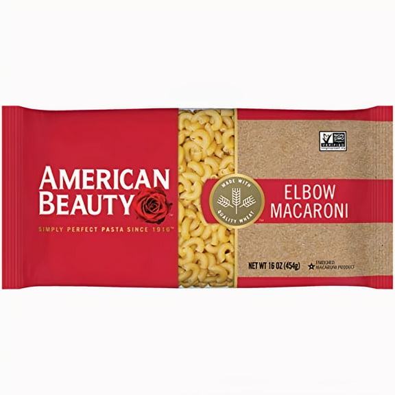 American Beauty Elbow Macaroni Pasta 16-Ounce Bag (Pack of 5)
