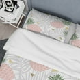 thumbnail image 4 of Designart 'Pineappple On Tropical Leaves' Mid-Century Modern Duvet Cover Set, 4 of 4