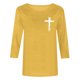 thumbnail image 5 of Mujeres Tres Cuartos de Manga Tops Moda Impresa Suelta Casual Cuello Redondo Suéter Blusa con Mangas 3/4, Mezcla de Poliéster para el Uso Diario de Verano, 5 of 5