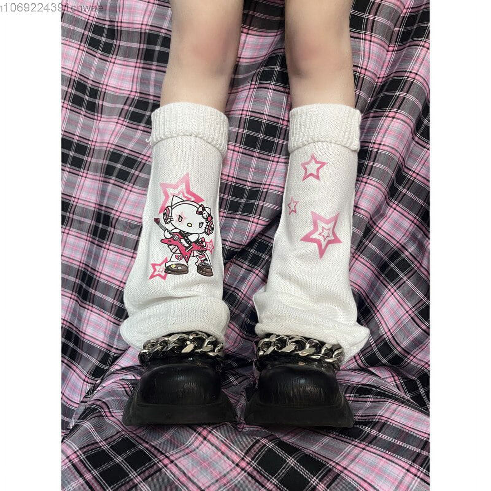 kaixinbukaixin Women Winter Plush Leg Warmers Kawaii Cow Leopard Print  Lolita Foot Cover Socks,leg warmers,Black+White : : Clothing,  Shoes & Accessories