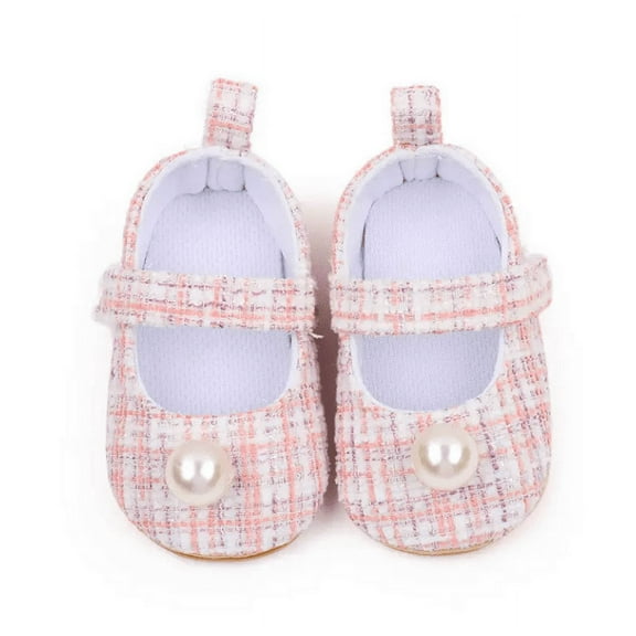 Baby Girls Pink Tweed Flats