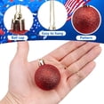 thumbnail image 3 of 24 bolas colgantes con purpurina para el Día de la Independencia, adornos para el 4 de julio, para decorar árboles, bolas rojas, blancas y azules para el Día de los Caídos, decoración de, 3 of 8