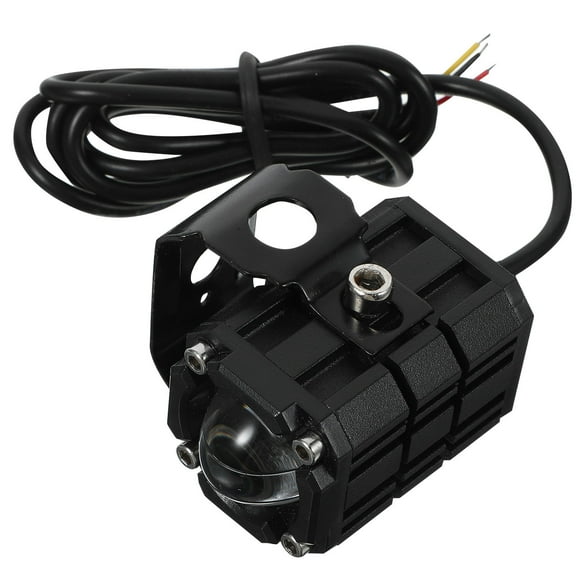 FRCOLOR Black Aluminum Alloy Motorcycle Spotlight Fog Light Auxiliary Driving Lights for Motorcycle 10W