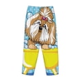 thumbnail image 5 of Haiem Dog Takes a Bath in the Bathtub Women's Pajama Pants Ultra Lightweight Pjs Bottoms Sleepwear Bottom Pants With Pocket Drawstring-Large, 5 of 9