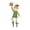 B - Green, variant on Aximioll Christmas Metal Elf Garden Stake 10.6 in Style B, Joyful Leaping Green Elf Lifting Striped Holiday Gift Box, Holiday Yard Sign for Front Lawn and Pathway Border