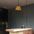 thumbnail image 3 of Kiven Plug in Pendant Light, Pulley Hanging Light Fixture with 13FT Iron Chain and Remote, Tiffany Style Dimmable Pendant Light with 3 Colors Mode for Bedroom Foyer Hallway Kitchen Island, 3 of 7