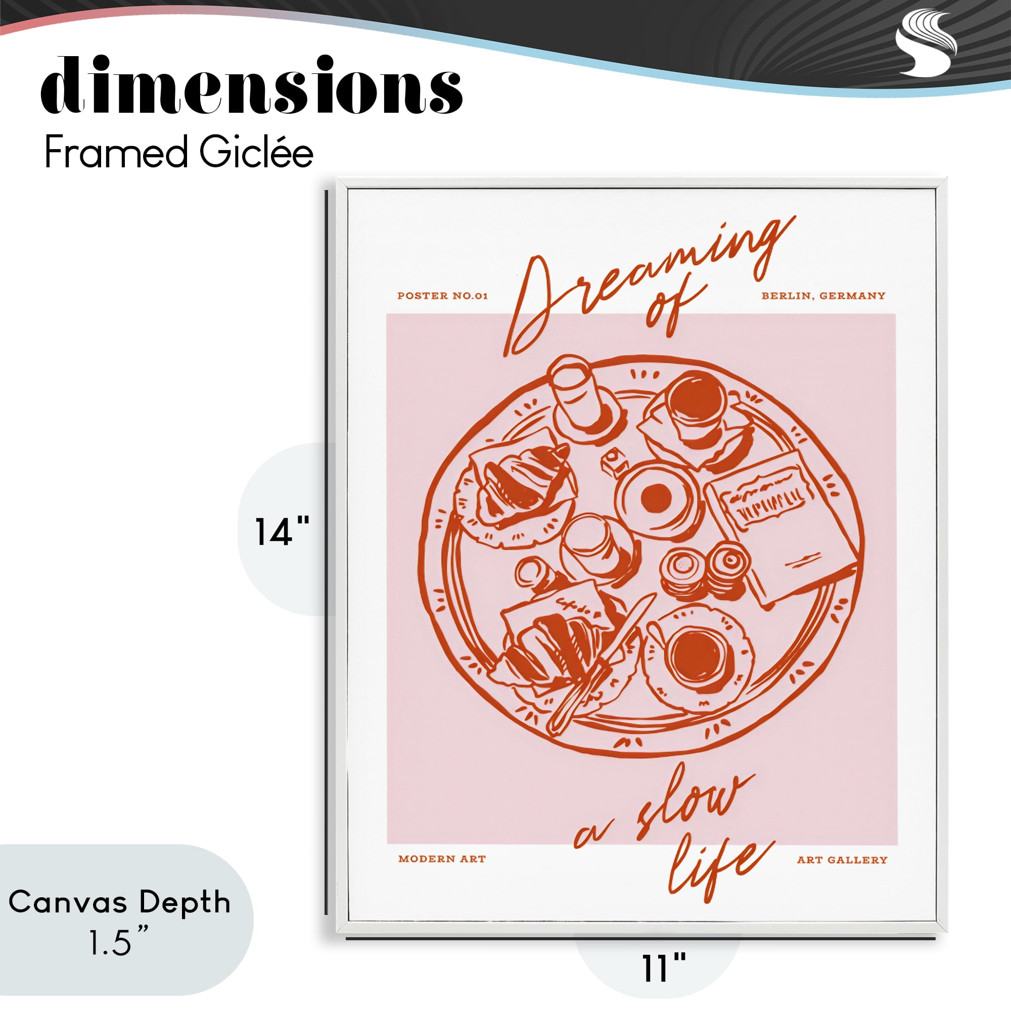 Stupell Industries Dreaming Of A Slow Life White Framed Giclee Art, design by The Prints Vibe