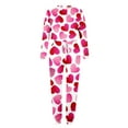 thumbnail image 6 of ICHUANYI Valentine's Day Sets for Women, Women's Fashion Two Piece Outfit Crewneck Long Sleeve Hearts Print Tops and Long Pants Tracksuit, 6 of 6