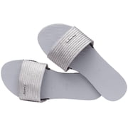 Havaianas Womens You Malta Sandal - Metallic Summer Sandals for Women - ICE GREY, 7/8