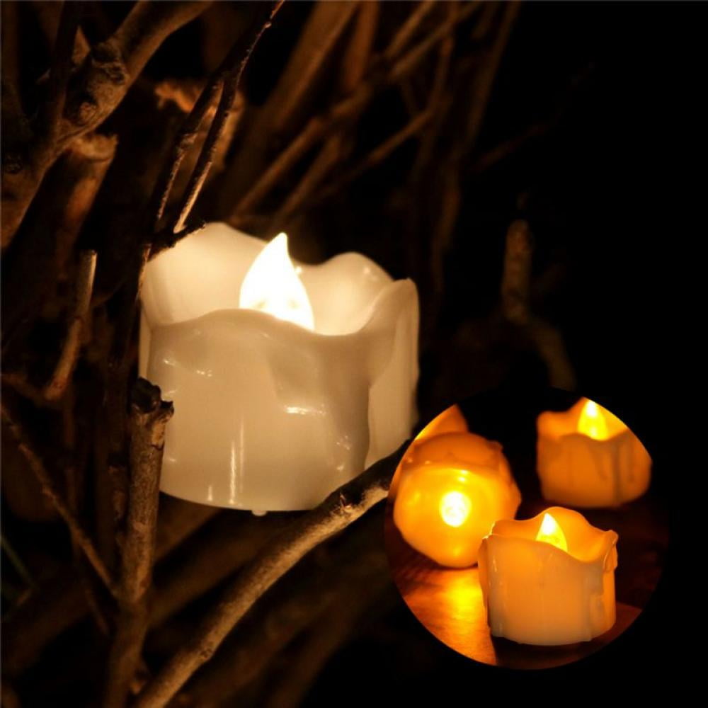 Timer Tea Lights, Flameless Flickering Auto Tea Lights Battery Operated