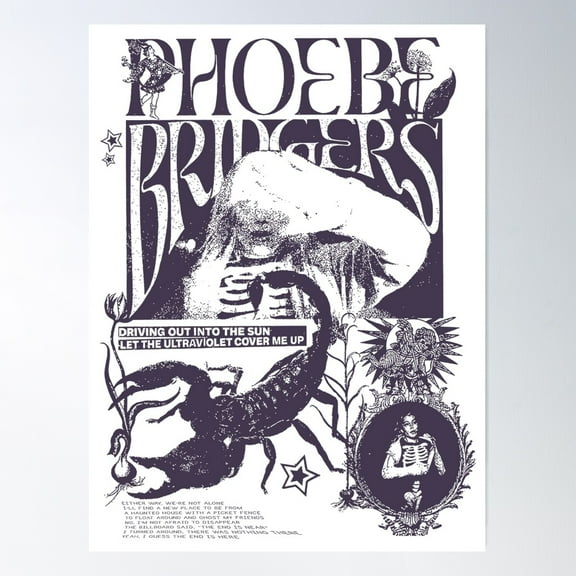 Phoebe Bridgers On Tour Poster Wall Art, Modern Wall Decor For Living Room Bedroom, 8x12 UNFRAMED