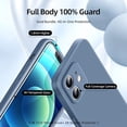 thumbnail image 3 of 3 in 1 Compatible with iPhone 12 Mini Case, [Camera Protection] with 2 Pcs Screen Protectors, Slim Liquid Silicone [Microfiber Lining] Shockproof Phone Case for 12 Mini 5.4 inch (Gray), 3 of 8