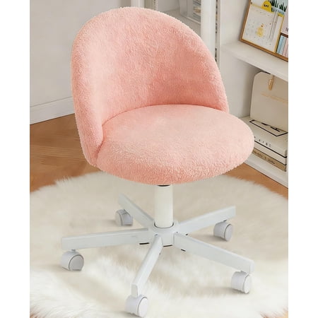 pink vanity chair with wheels product