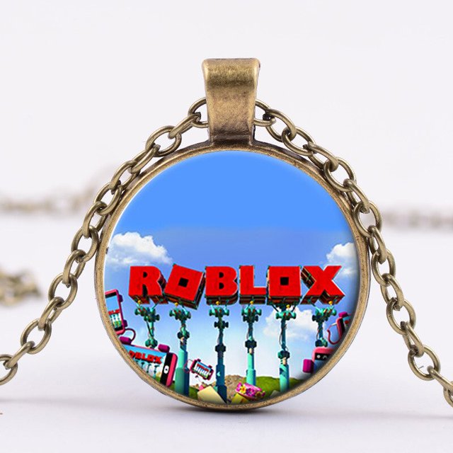 ROBLOX-collar de mundo Virtual periférico para niños, colgante de GEMA de tiempo periférico, regalo de cumpleaños creativo