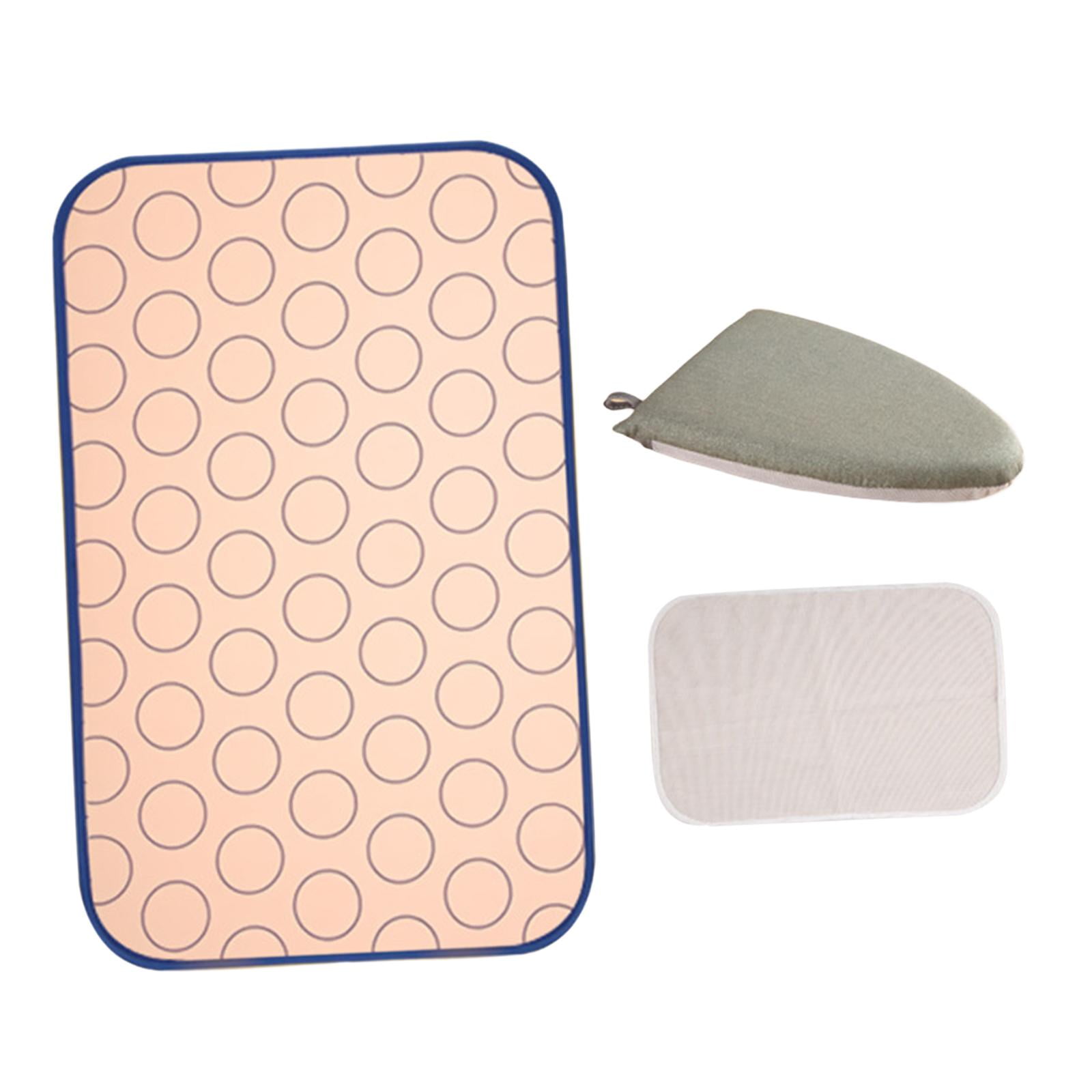 Fiocias Ironing Mat for Table Top Flat Surface Foldable Thickened Heat Protection Travel 62cmx120cm