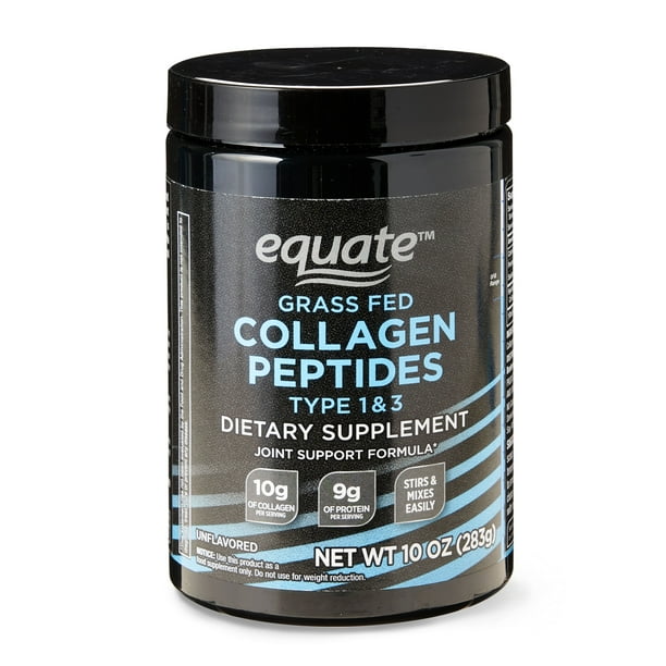 Equate Grass Fed Collagen Peptides, Unflavored Powder, Dietary
