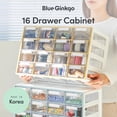 thumbnail image 3 of Medium 16 Drawer Storage Organizer Cabinet - Stackable Bead and Craft Storage, Hardware Small Parts Organizer, Teacher Toolbox (Made in Korea) - Yellow, 3 of 7
