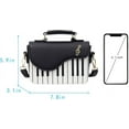 thumbnail image 2 of Women Piano Pattern Music Note Top Handle Satchel Mini Size Crossbody Tote Bag Purse, 2 of 6